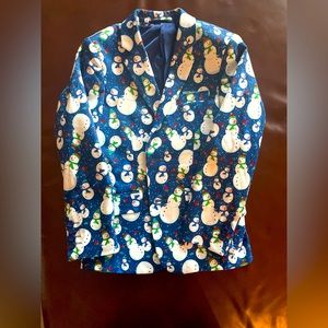 Suslo Couture Christmas snowman blazer youth size 10